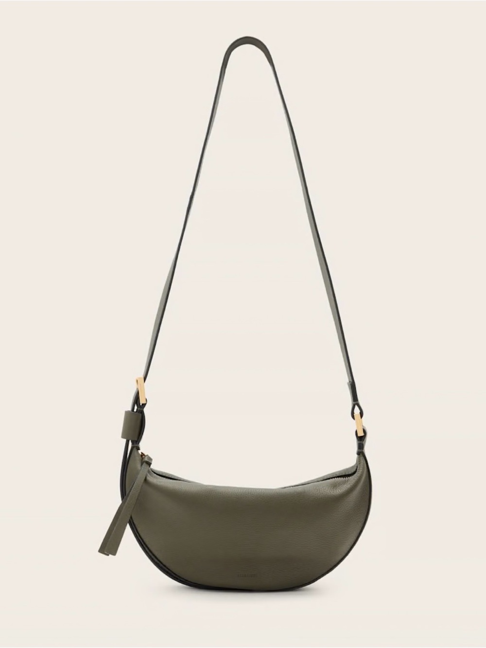Allsaints Leather Half Moon Crossbody bag - Picture 3 of 13